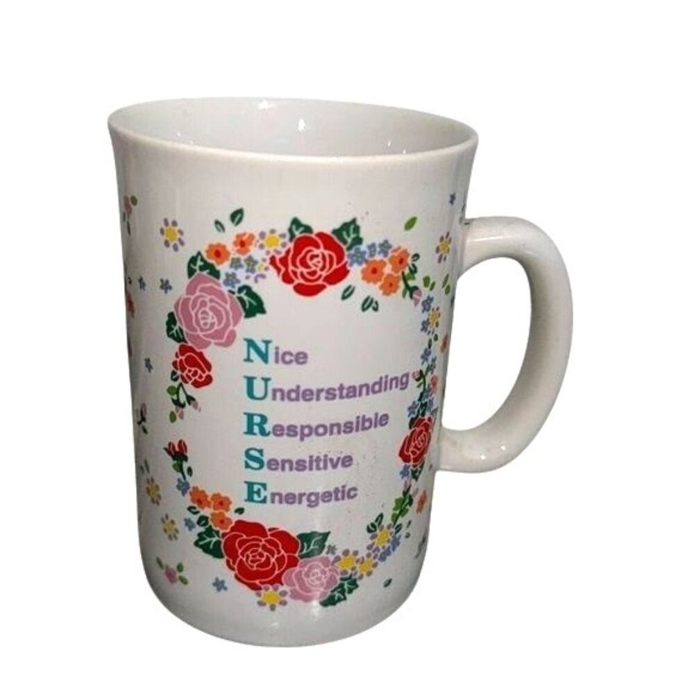 Nurse Appreciation Ceramic Mug With Floral Design